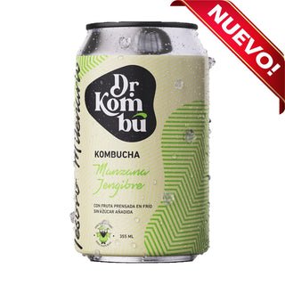 Kombucha sabor Manzana Jengibre. 12 Latas 355cc