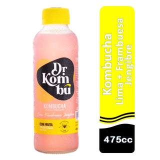 Kombucha Lima Frambuesa Jengibre. 475cc