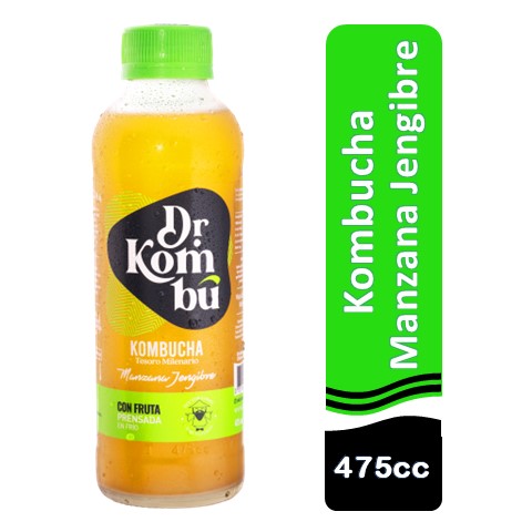 Kombucha de Manzana + Jengibre. 475cc – Dr. Kombú Kombucha