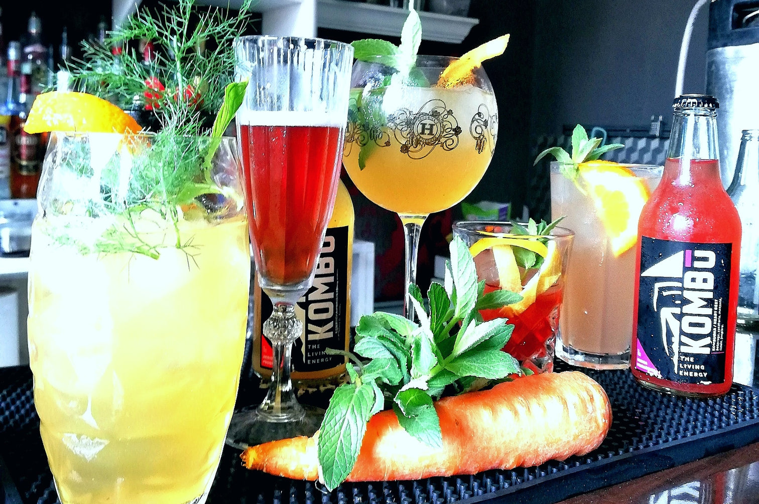 4 Recetas de Cocktails y Mocktails saludables con Kombucha