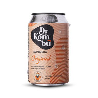 Kombucha sabor Original - Té Verde + Té Negro + Té Jazmín. 12 Latas 355cc
